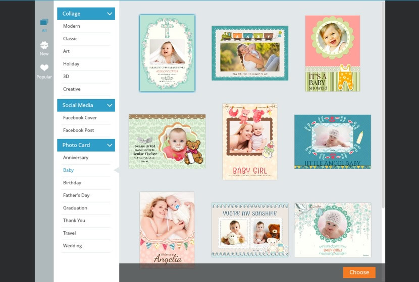 Choose a baby shower invitation template