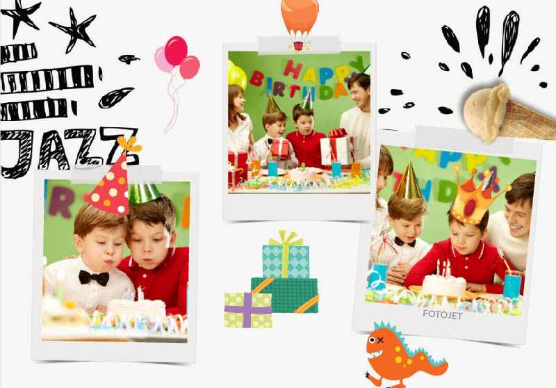 Children birthday collage