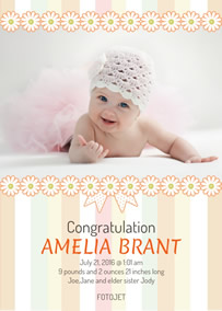 Baby congratulations card