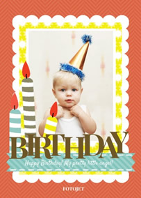 Baby birthday greeting card