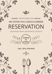 Catering reservation information
