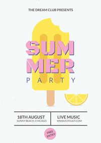 Summer party and sunny beach