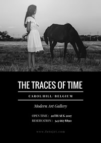 Traces of time exhibition poster