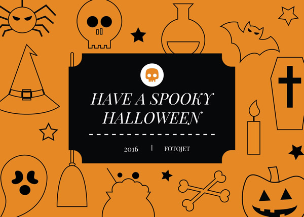 Spooky Halloween Greeting Card Template
