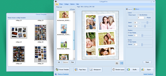 free online photo collage maker with background