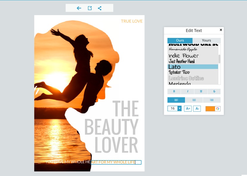 love photo collage template