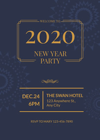 Make Your Own New Year Invitations Online | FotoJet