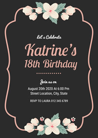 Make 18th Invitations Online for Free | FotoJet