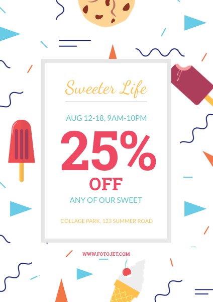 Dessert Shop Sale Flyer Template