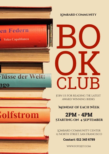 book club flyer