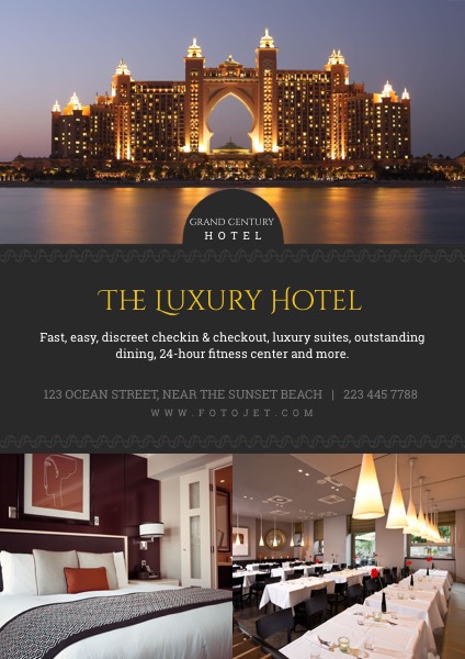 Luxury Hotel Promotional Flyer Template Template Fotojet