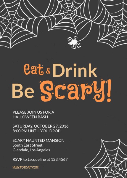 Printable Halloween Party Invitation