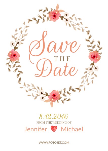 Wedding Invitation Save The Date Template