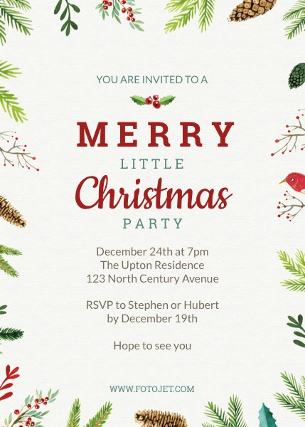 Christmas Party Invitation Template Template | FotoJet