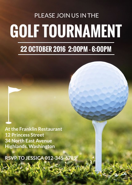 Free Template For Golf Tournament Invitations 8