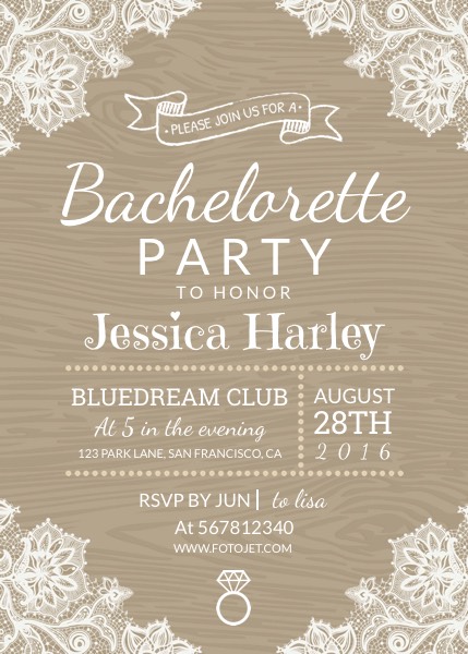 Floral Bachelorette Party Editable Invite Template