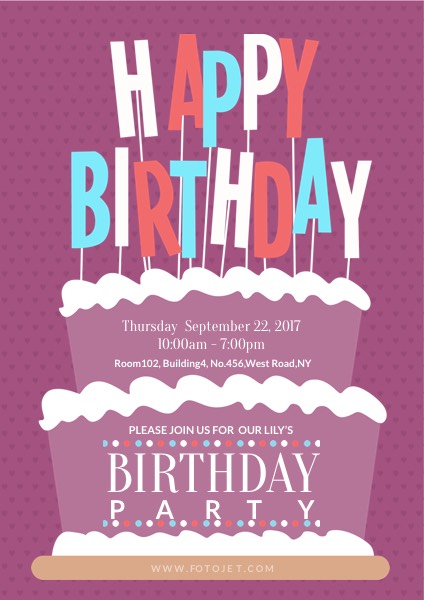 happy birthday poster template
