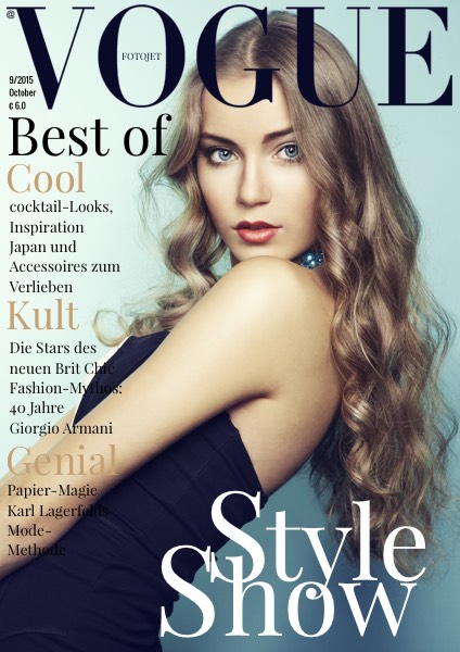 Fashion Vogue Magazine Cover Template FotoJet